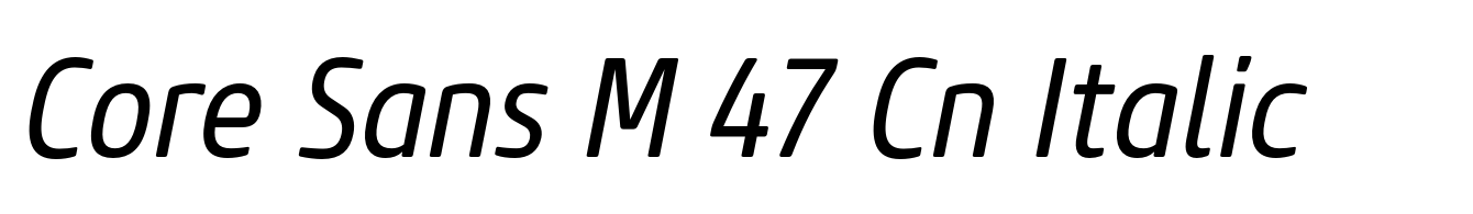 Core Sans M 47 Cn Italic